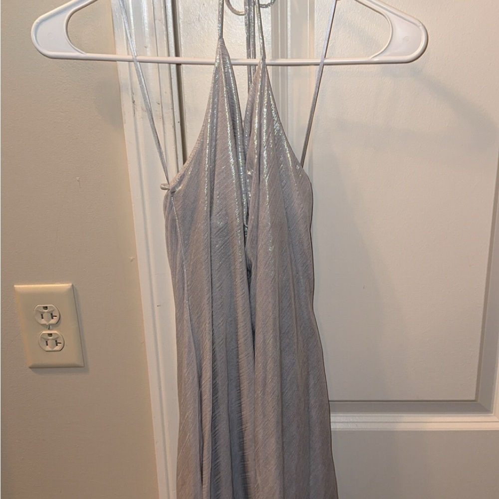 12th Tribe Silver Metallic Dress